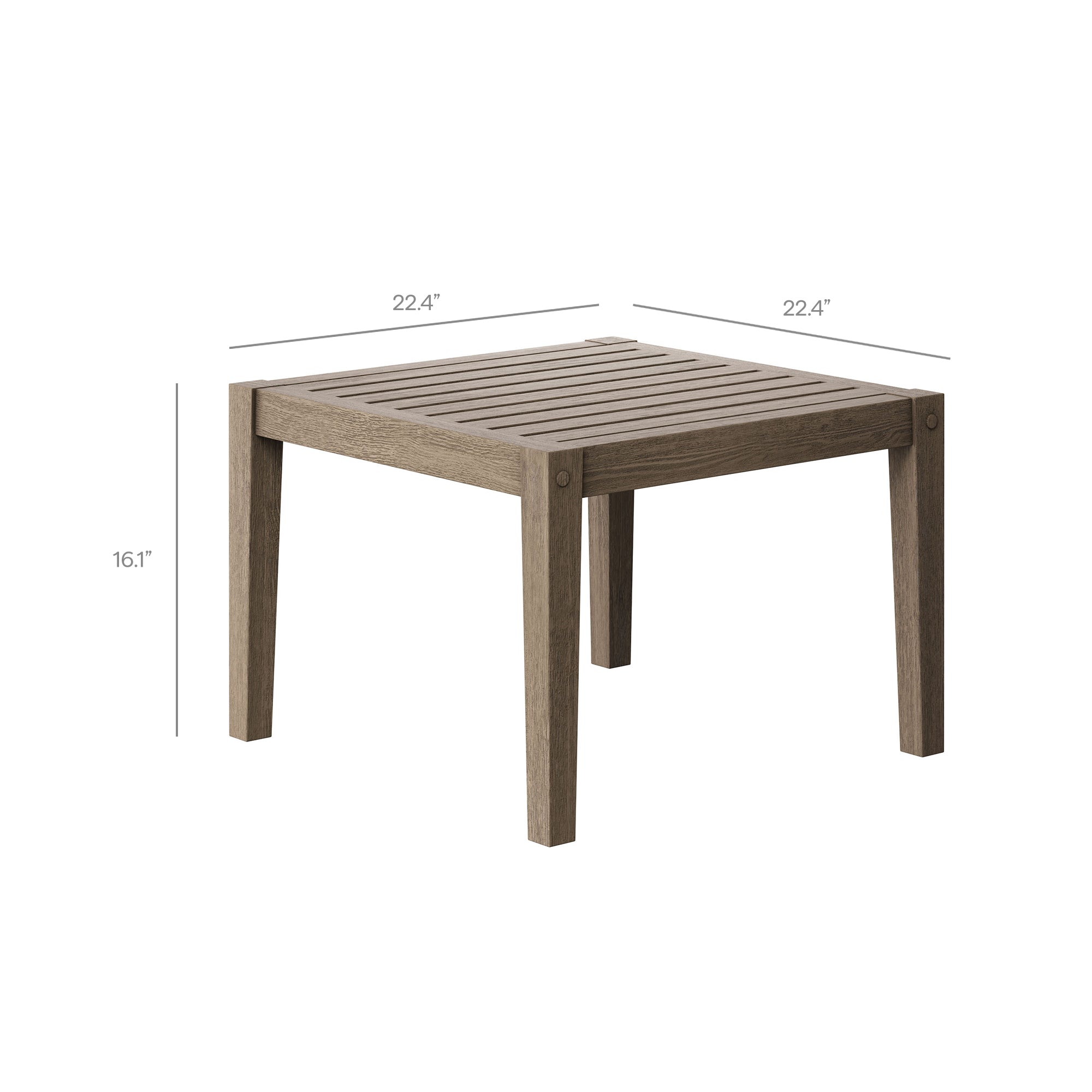 Northlake Square Outdoor Patio Teak Side Table by Modway