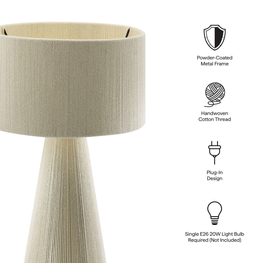 Gia Handwoven Cotton Thread Table Lamp by Modway