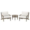 Saratoga 3-Piece Outdoor Patio Teak Wood Furniture Set