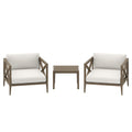 Northlake 3-Piece Outdoor Patio Teak Wood Furniture Set