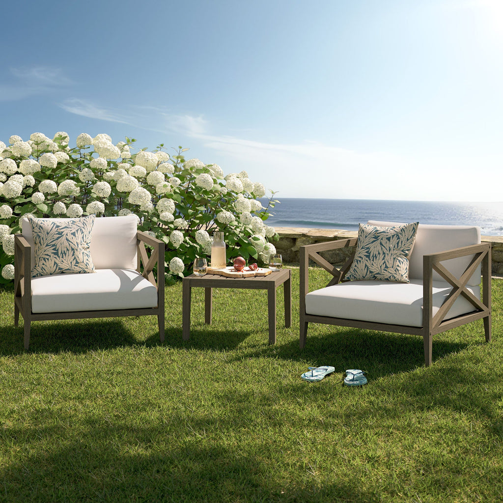 Northlake 3-Piece Outdoor Patio Teak Wood Furniture Set