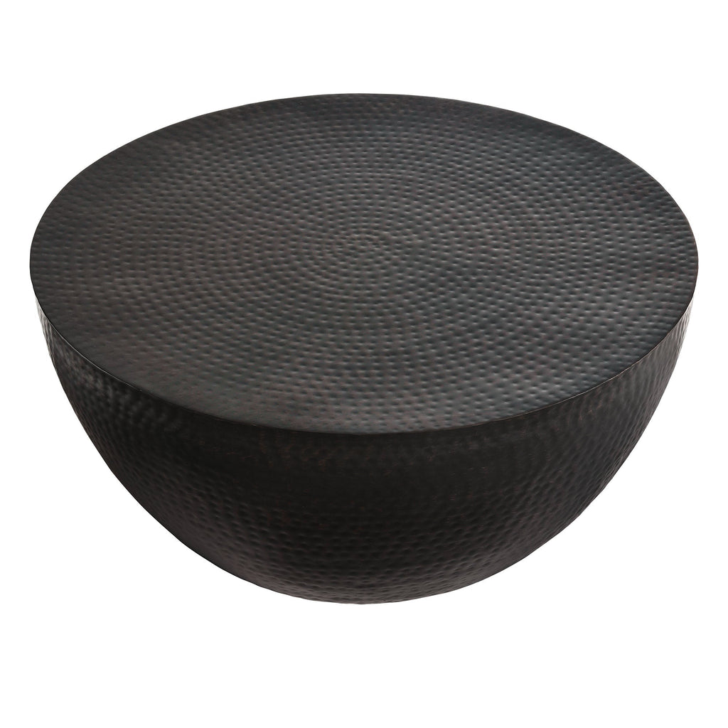 Mella 32 Inch Metal Hammered Coffee Table by Modway