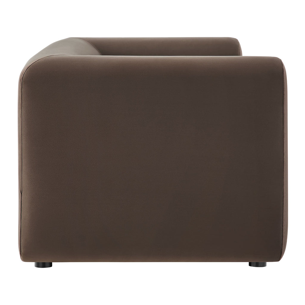 Leif 89" Performance Velvet Upholstered Sofa by Modway
