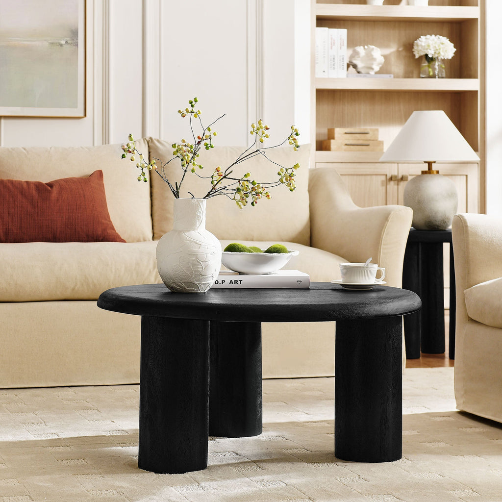 Mavina Round Mango Wood Coffee Table by Modway