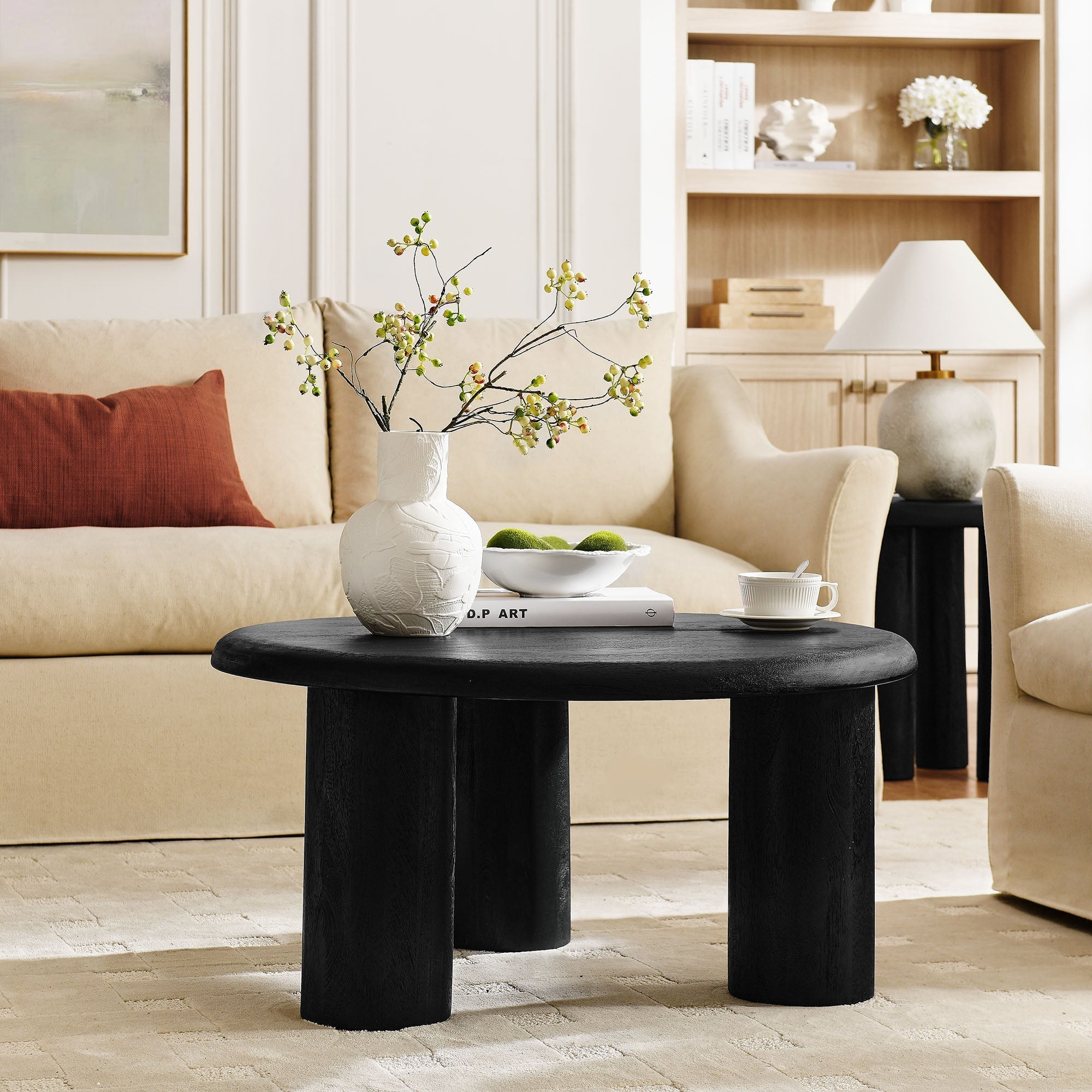 Mavina Round Mango Wood Coffee Table by Modway