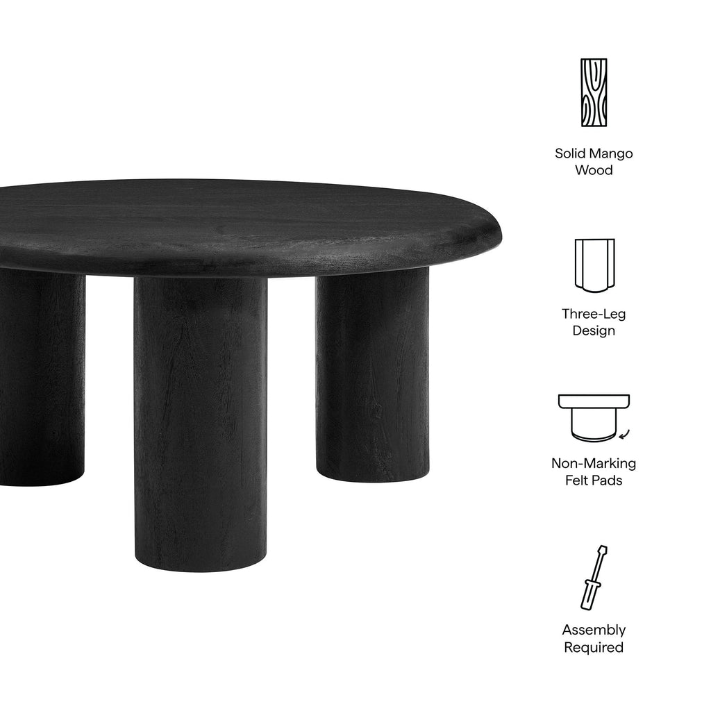 Mavina Round Mango Wood Coffee Table by Modway