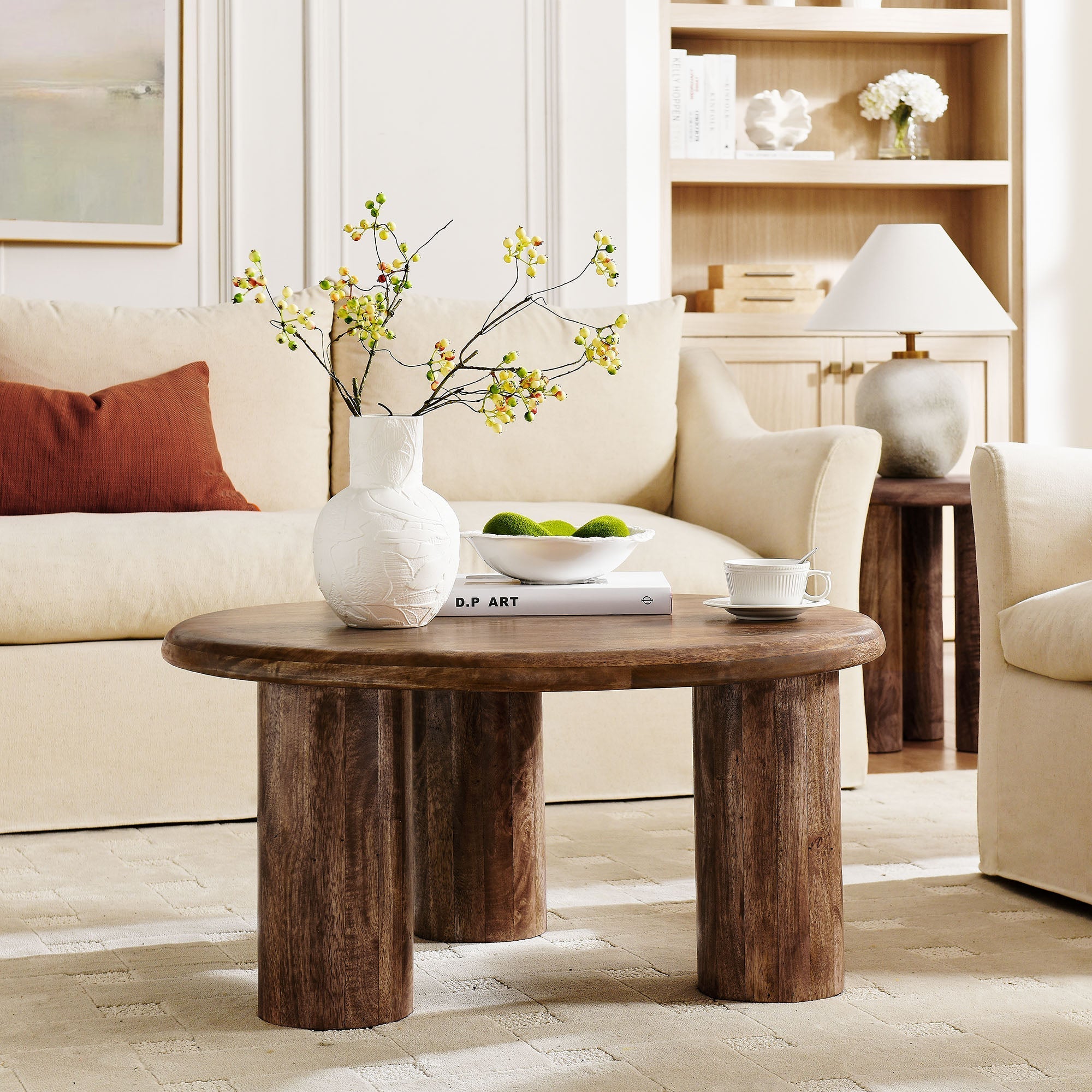 Mavina Round Mango Wood Coffee Table by Modway