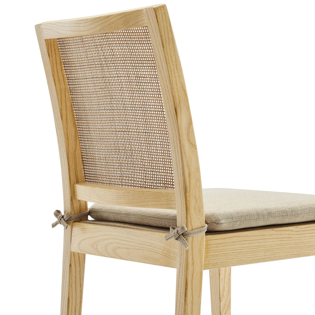 Ovard Wood and Rattan Dining Chair by Modway
