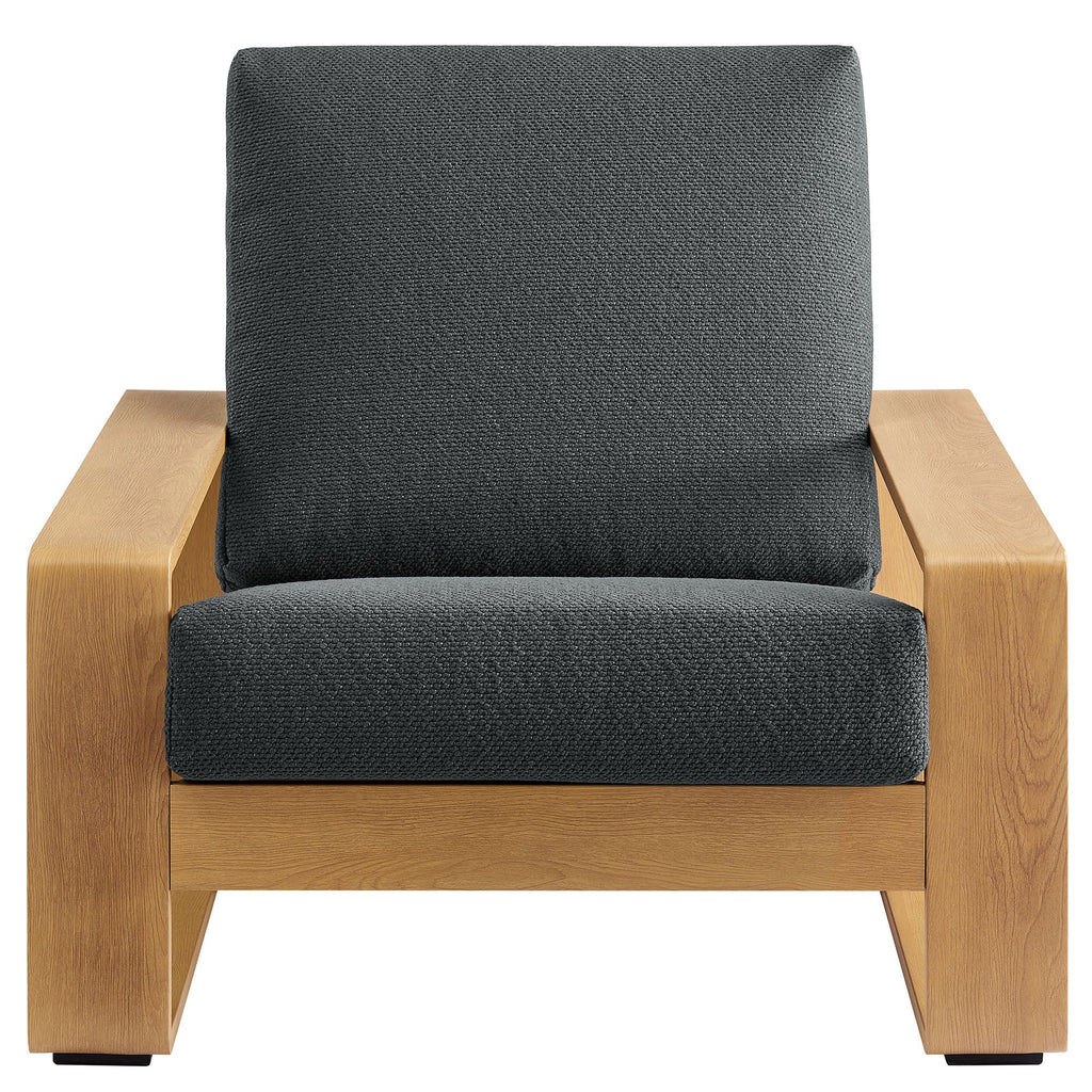 Lirienne Outdoor Patio Aluminum Faux Wood Armchairs Set of 2 by Modway
