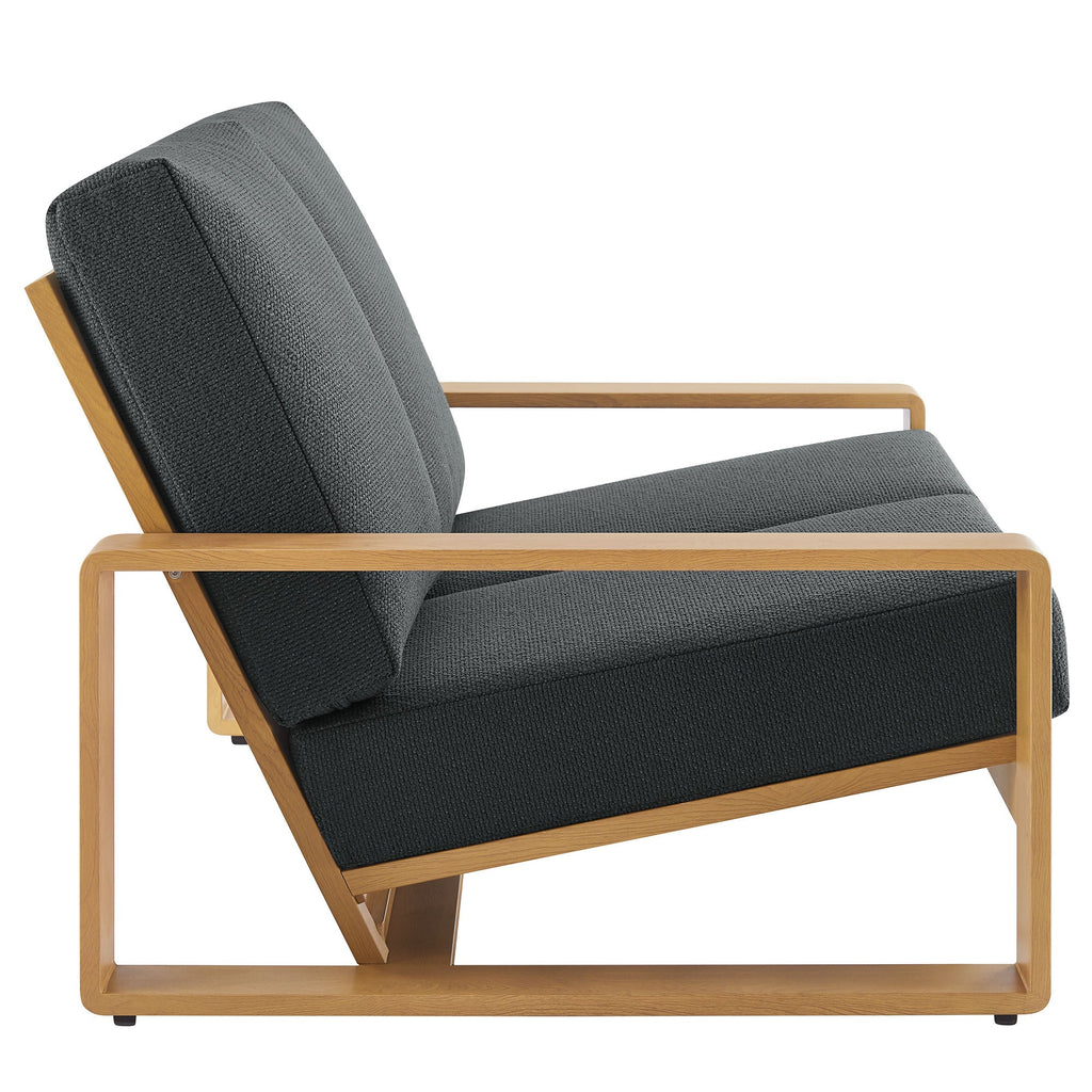 Lirienne Outdoor Patio Aluminum Faux Wood Loveseat by Modway