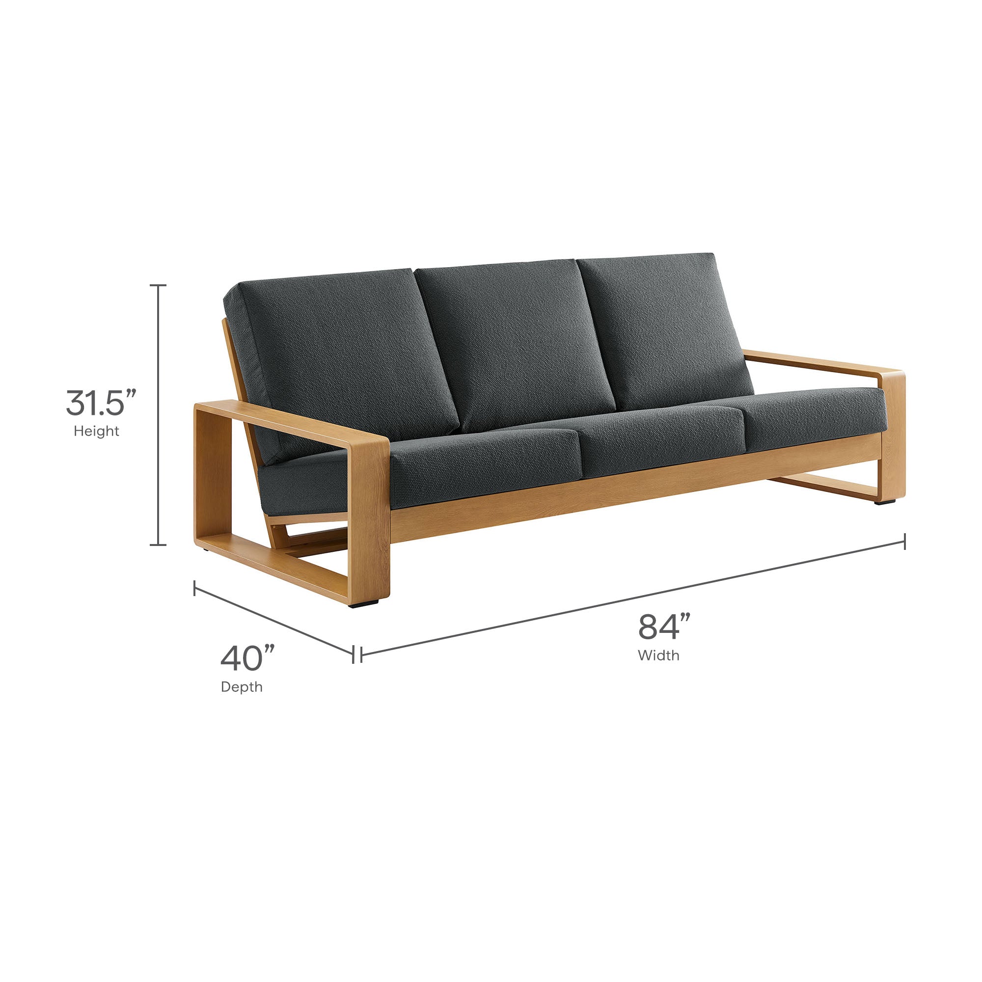 Lirienne 4-Piece Outdoor Patio Aluminum Faux Wood Furniture Set