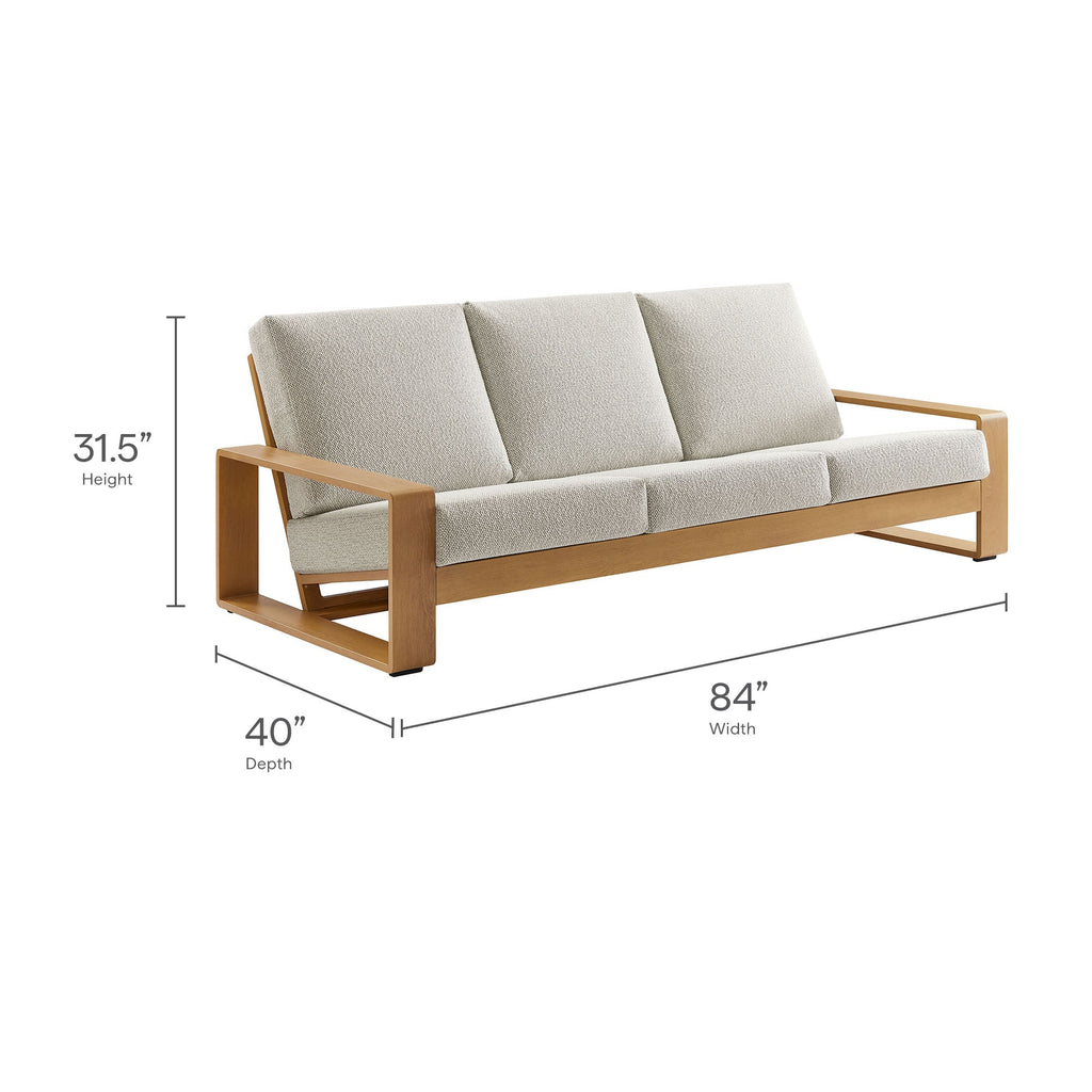 Lirienne 4-Piece Outdoor Patio Aluminum Faux Wood Furniture Set