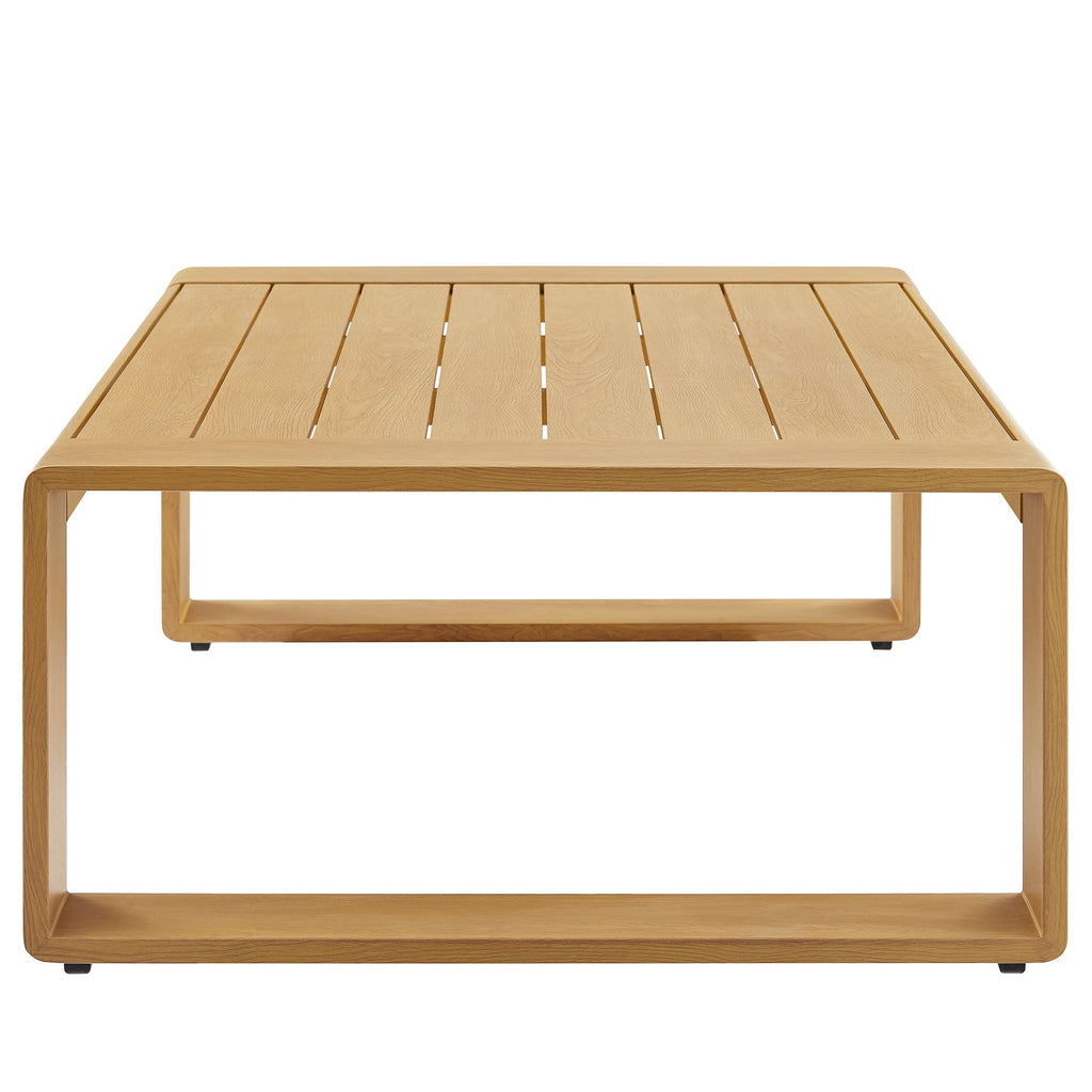 Lirienne Outdoor Patio Aluminum Faux Wood Coffee Table by Modway