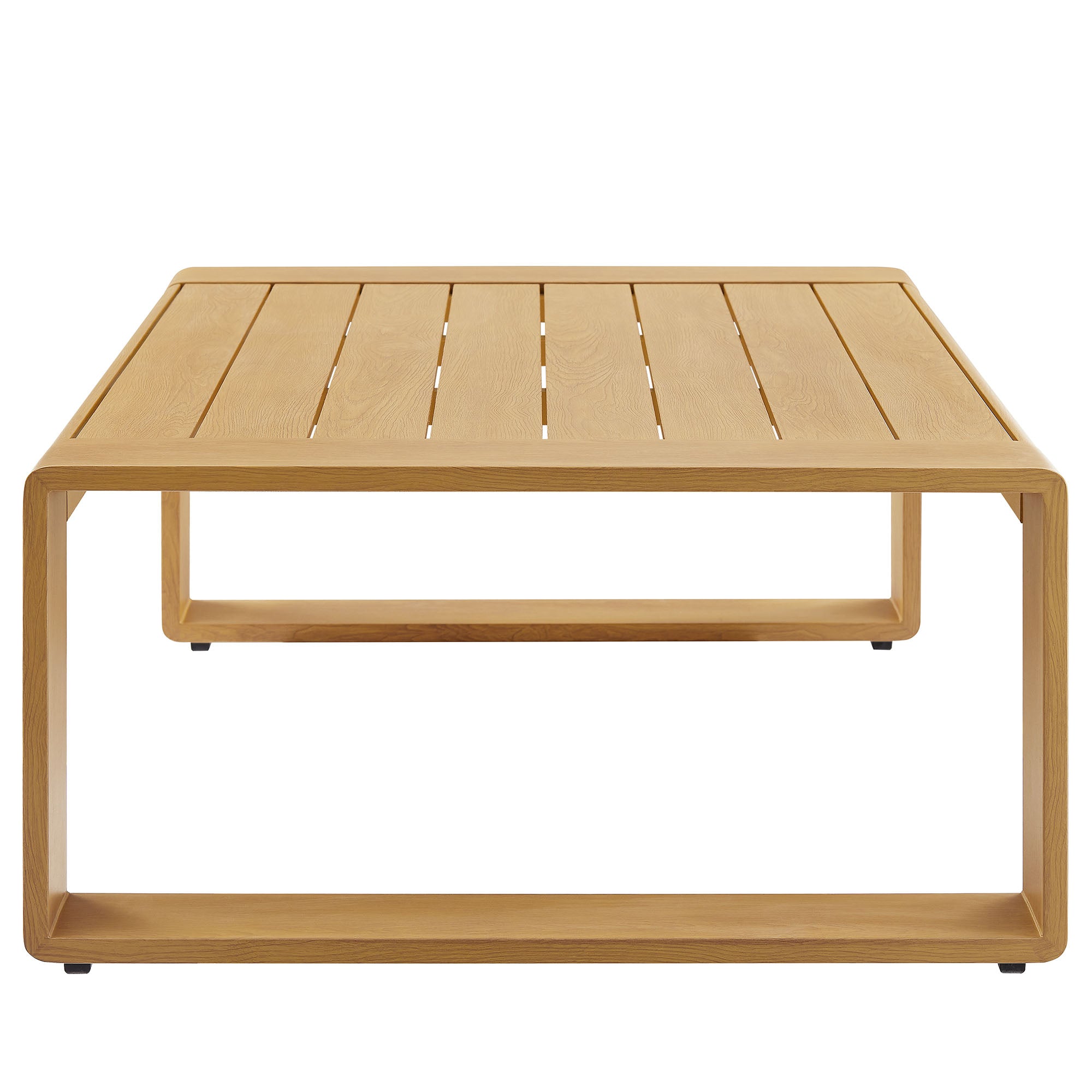 Lirienne Outdoor Patio Aluminum Faux Wood Coffee Table by Modway