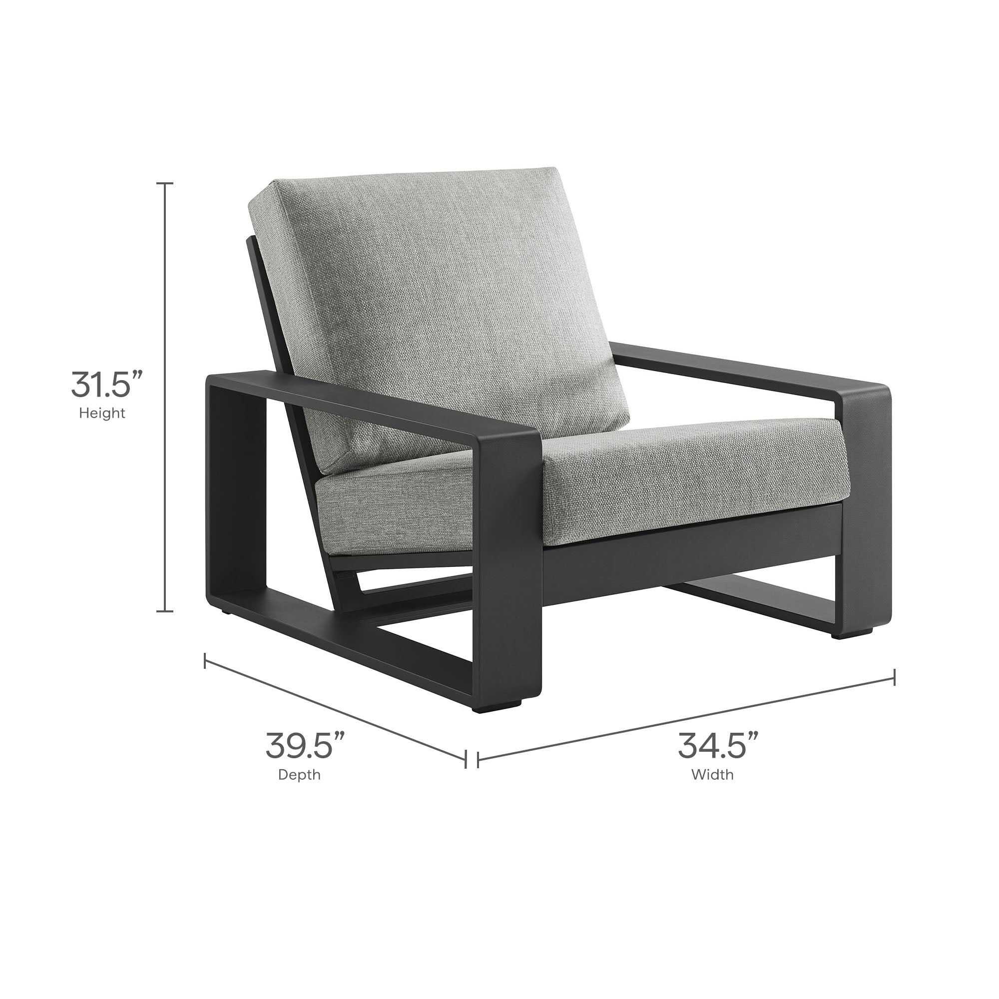Lirienne Outdoor Patio Aluminum Faux Wood Armchairs Set of 2 by Modway