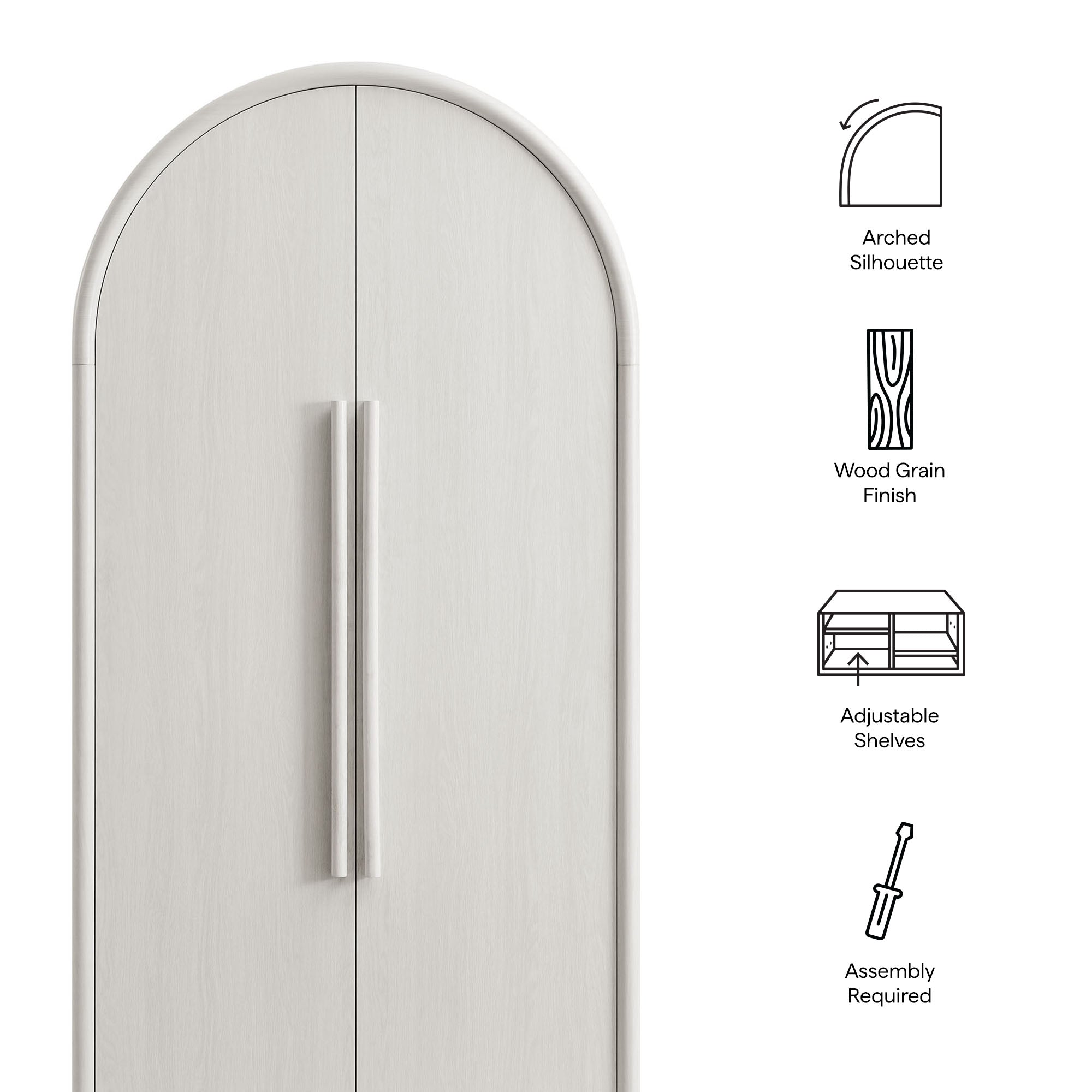 Bellamy Tall Arched Storage Cabinet by Modway