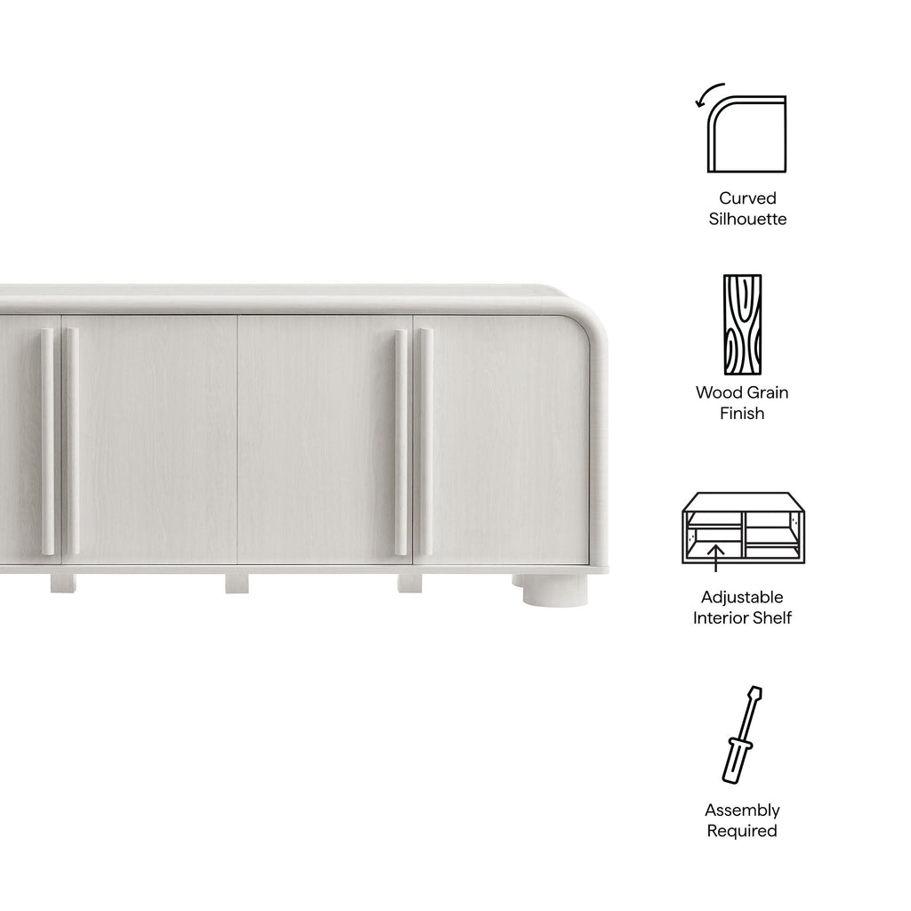 Bellamy Curved 4-Door Sideboard Cabinet by Modway
