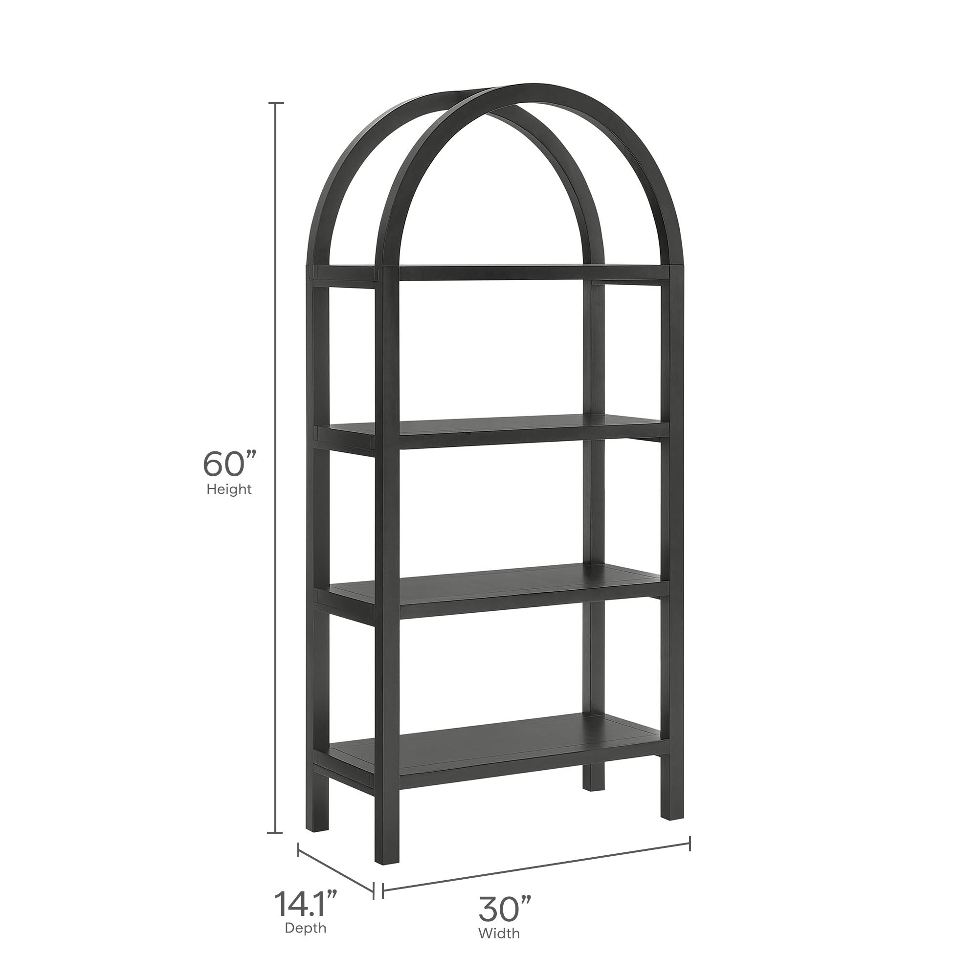 Vexley 60 Inch Arched Bookshelf by Modway