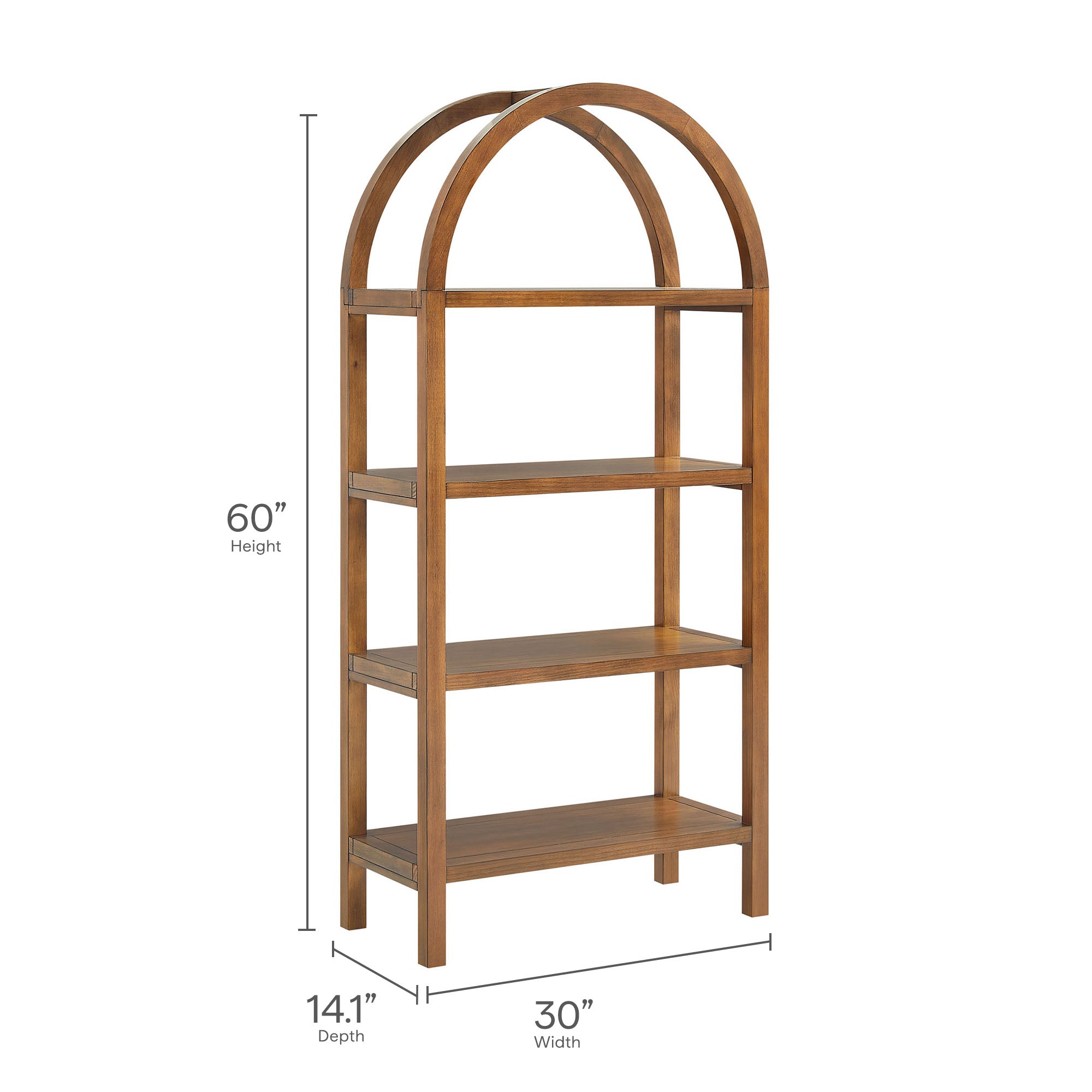 Vexley 60 Inch Arched Bookshelf by Modway