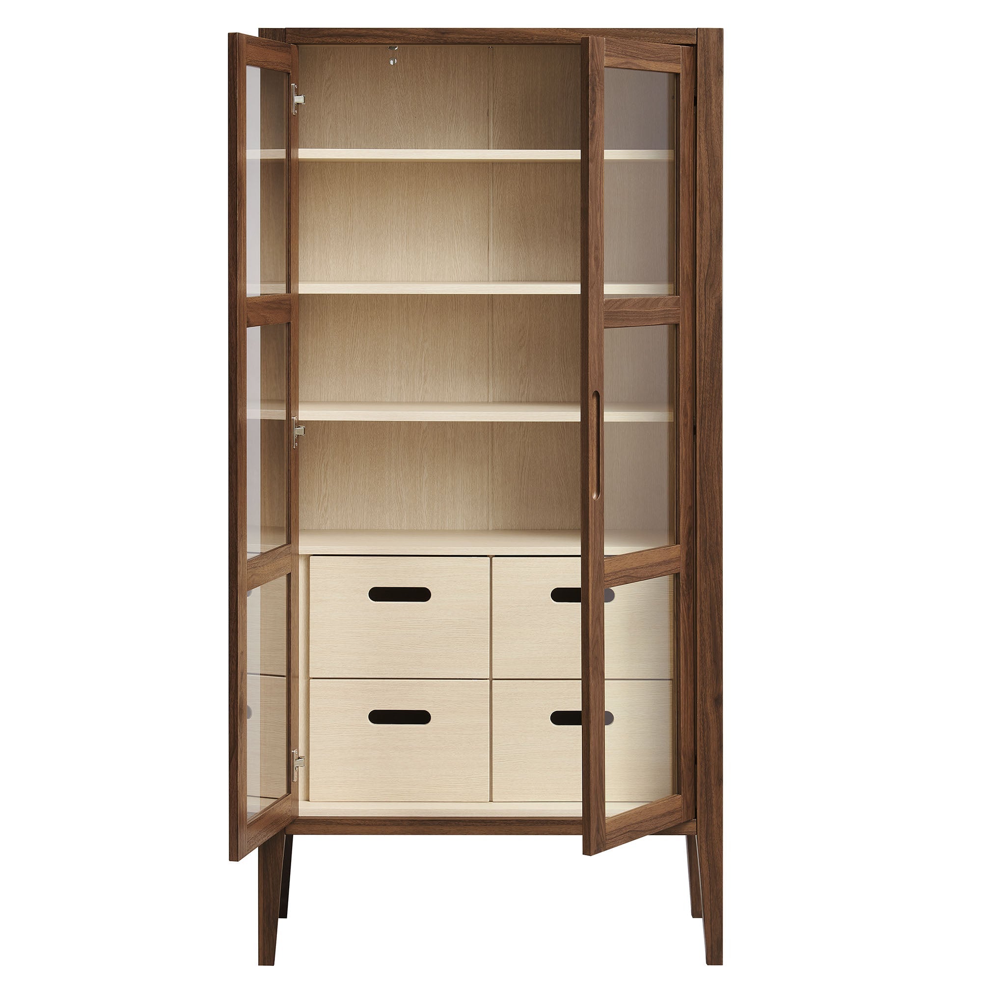 Nell 71" Glass Door Tall Display Storage Cabinet by Modway