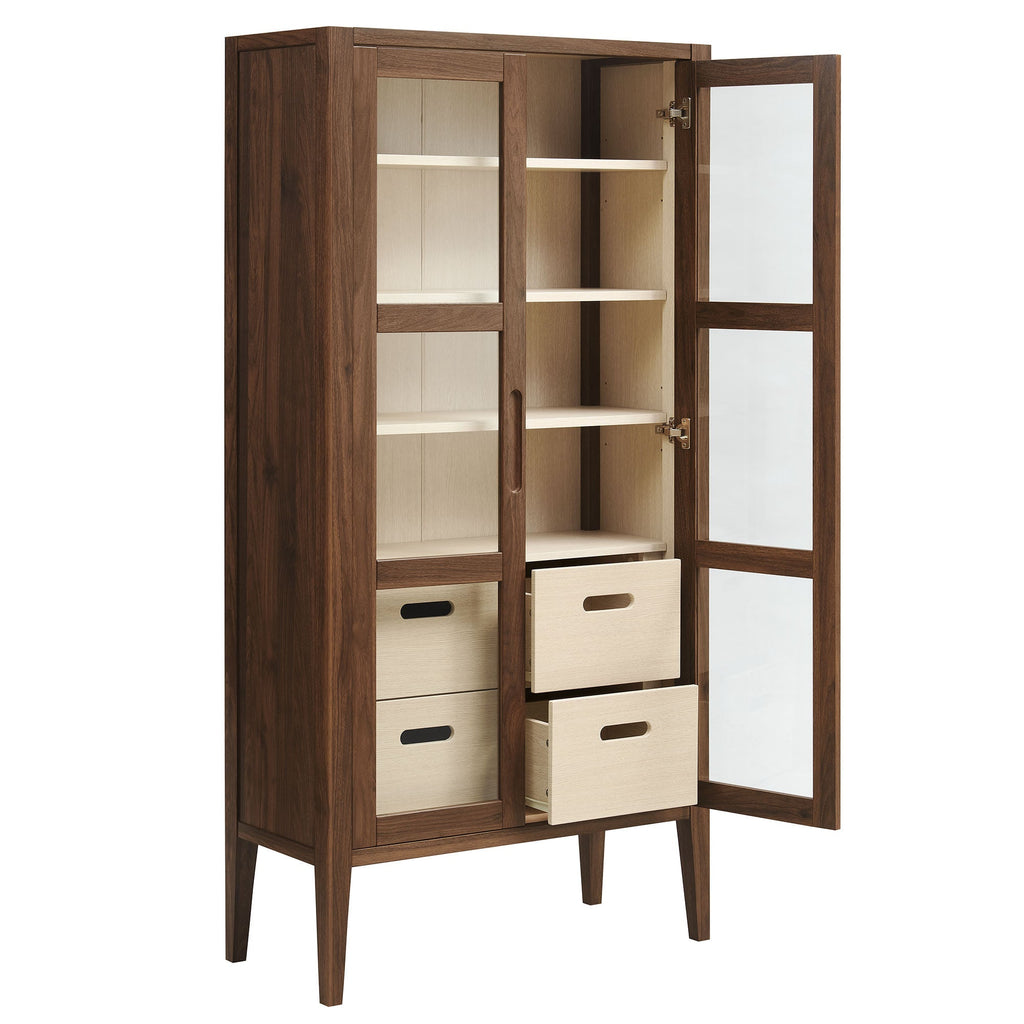 Nell 71" Glass Door Tall Display Storage Cabinet by Modway