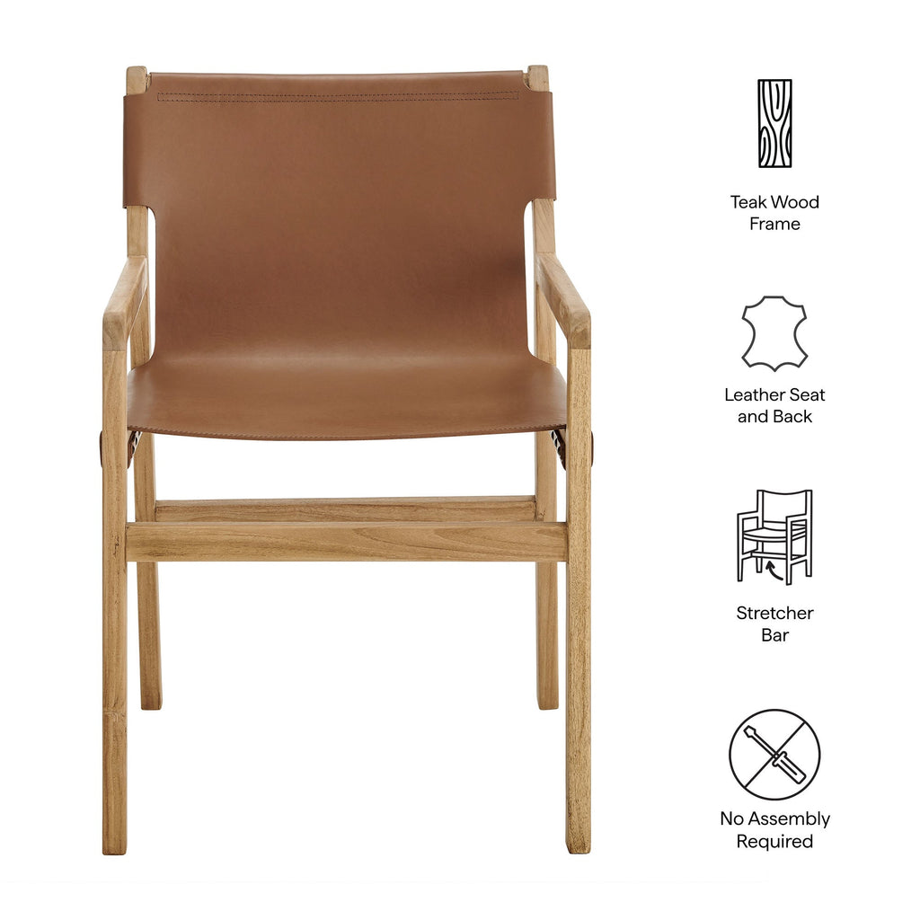 Sonora Leather Dining Chair by Modway
