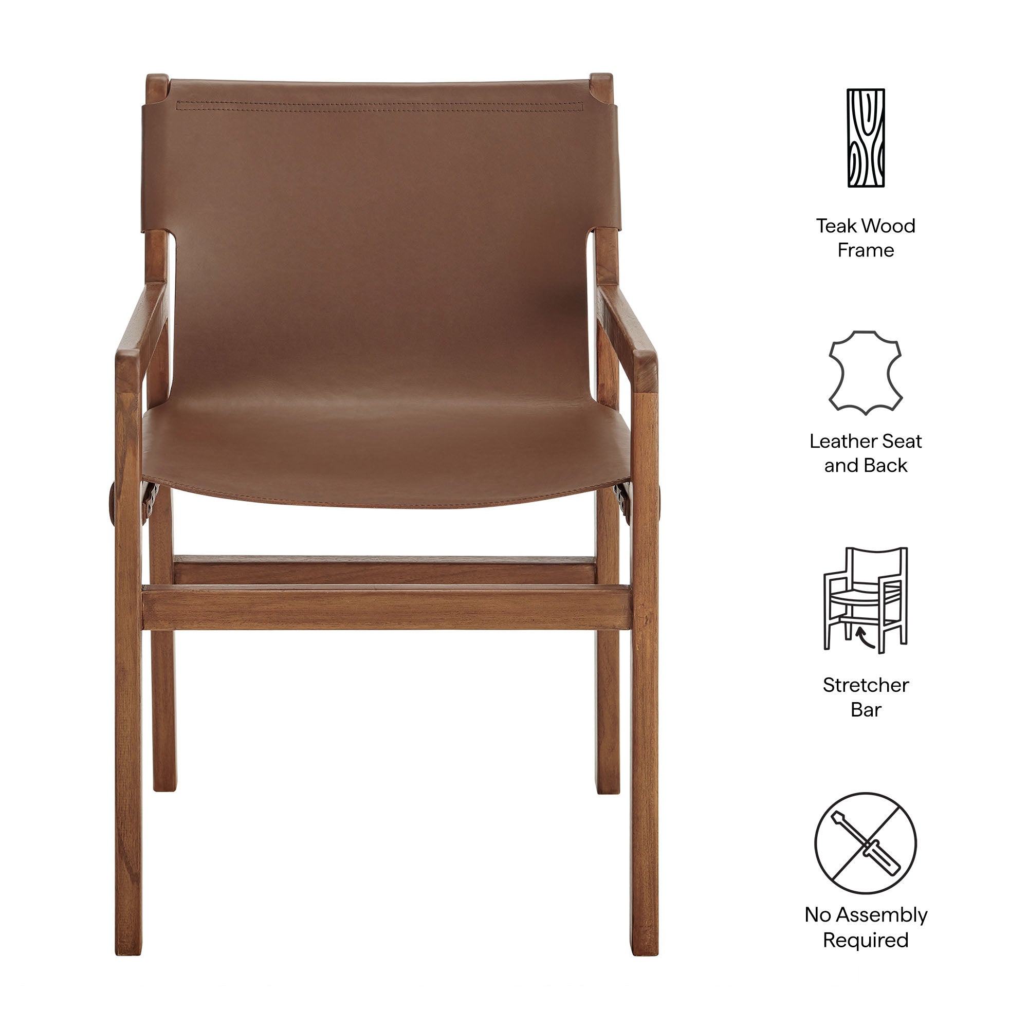 Sonora Leather Dining Chair by Modway