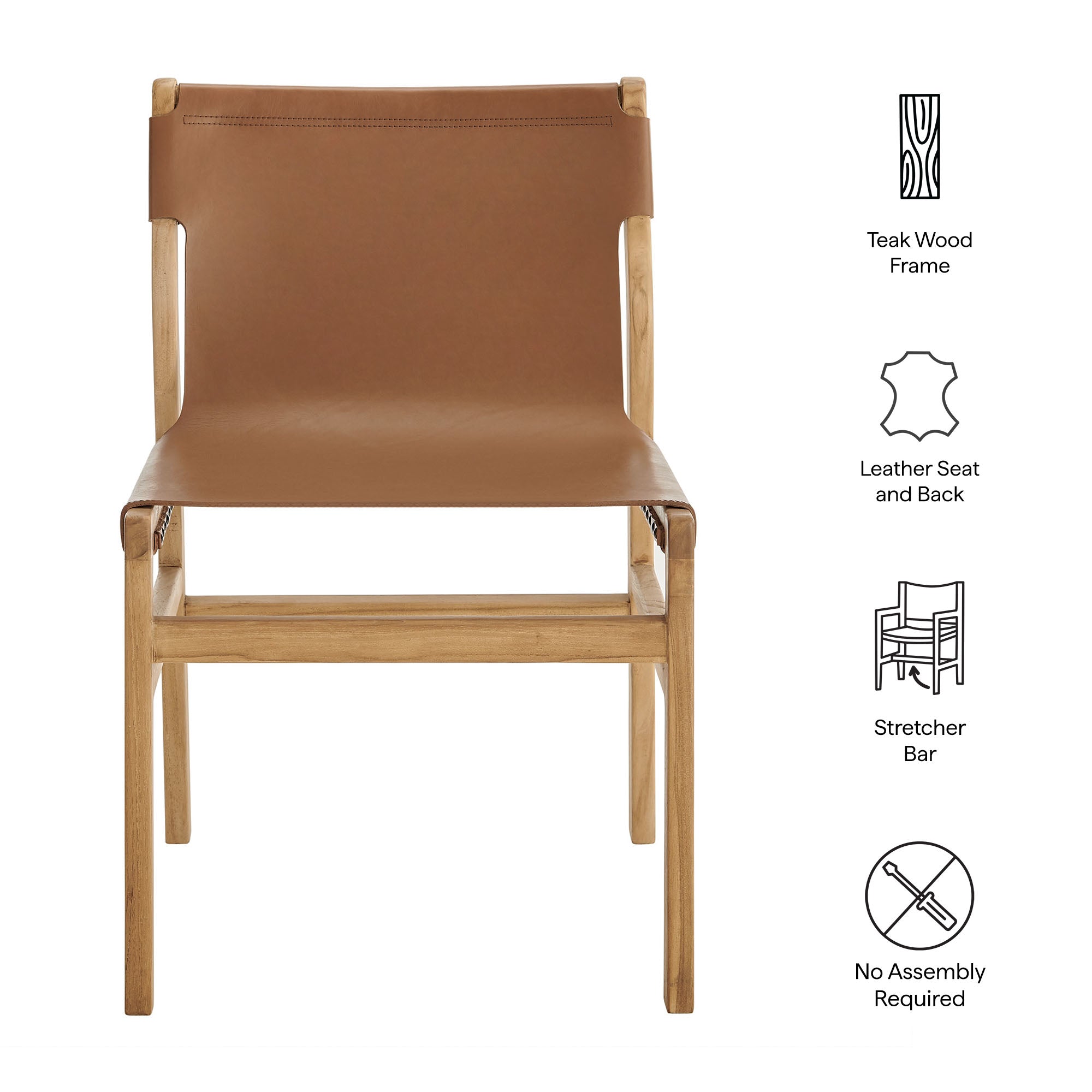 Sonora Leather Dining Side Chair by Modway