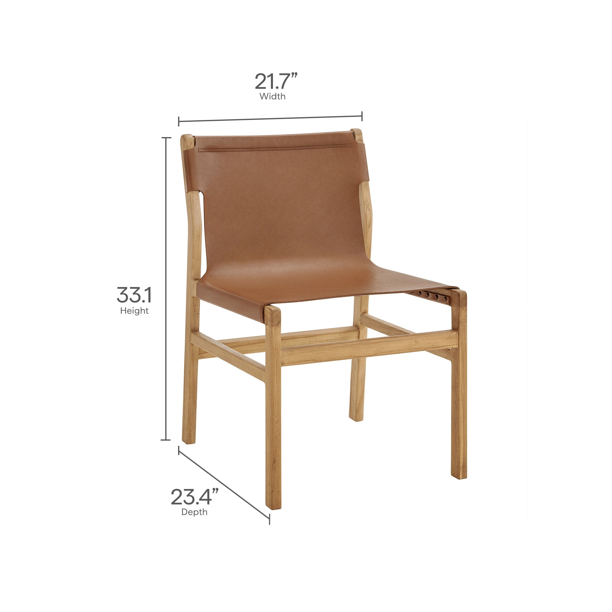Sonora Leather Dining Side Chair by Modway