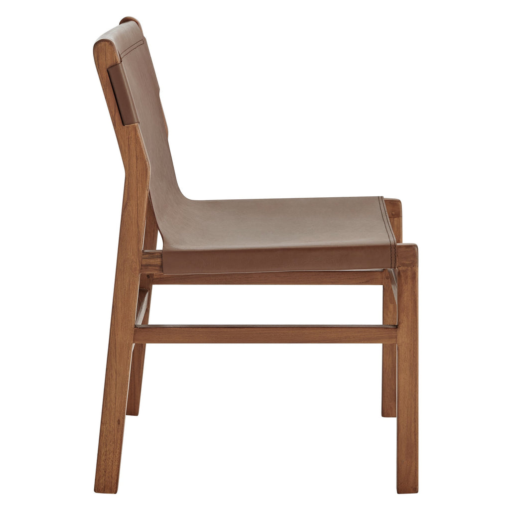 Sonora Leather Dining Side Chair by Modway