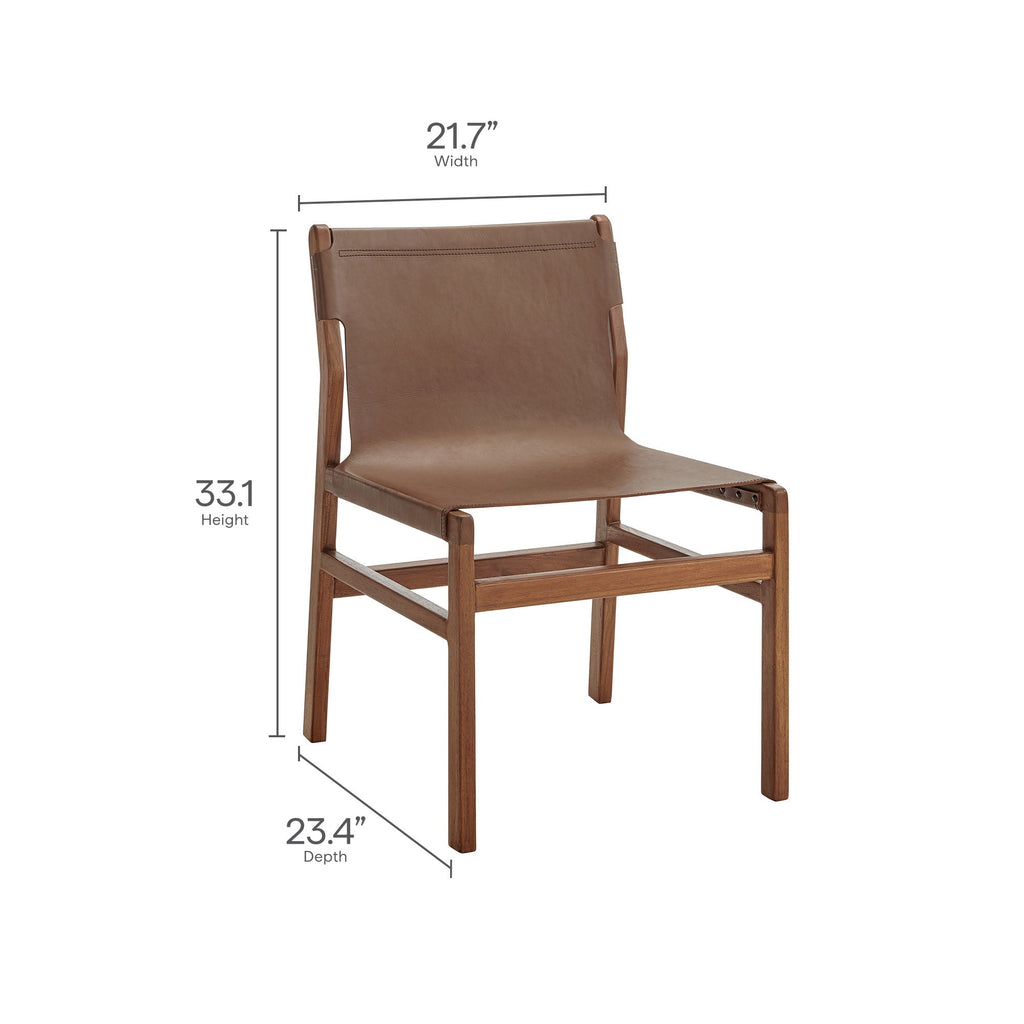 Sonora Leather Dining Side Chair by Modway