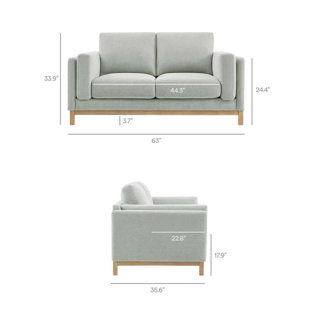 Roscoe 63 Inch Fabric Loveseat by Modway