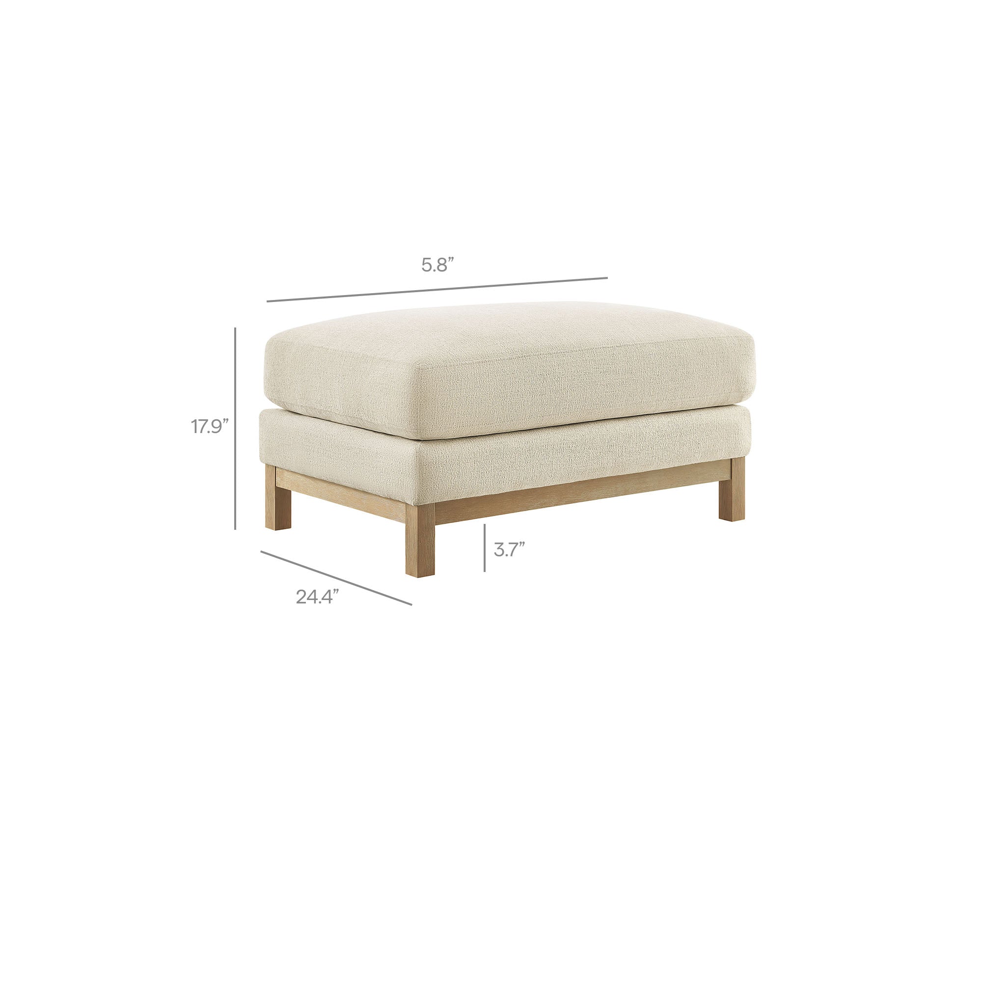 Roscoe Fabric Ottoman by Modway