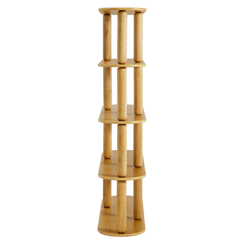 Arcus 4-Tier Oval Wood Bookshelf by Modway