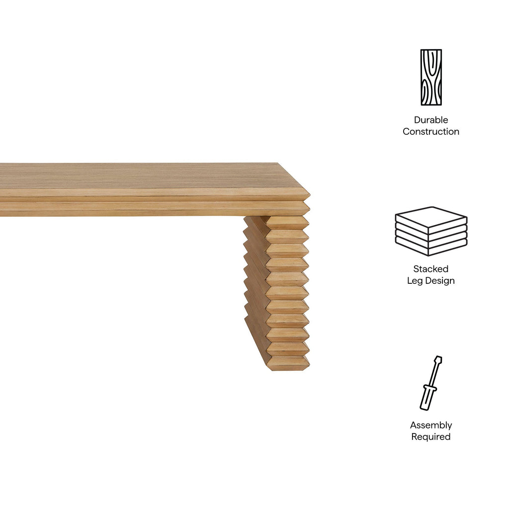 Canto Rectangular Stacked Design Coffee Table by Modway