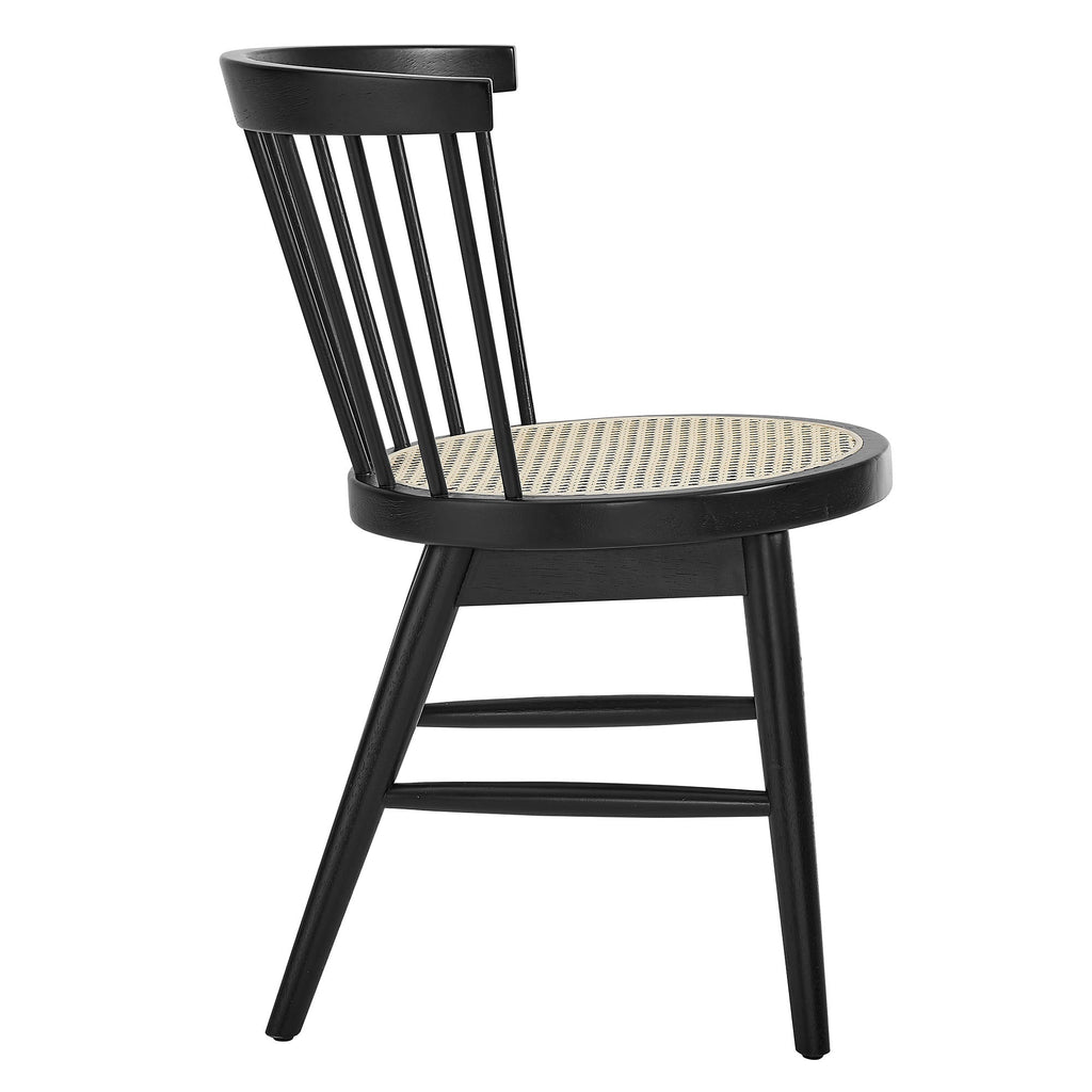 Lykke Curved Spindle Back Dining Chairs Set of 2 by Modway