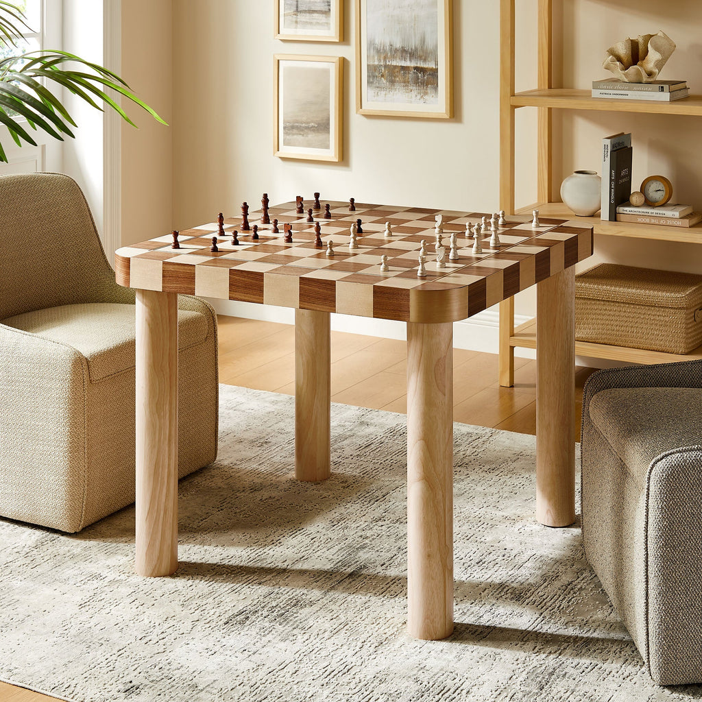 Oscar 36" Square Checkered Dining Table by Modway