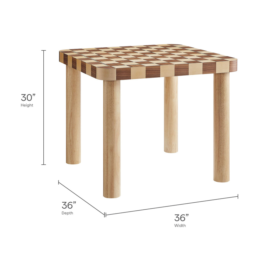 Oscar 36" Square Checkered Dining Table by Modway