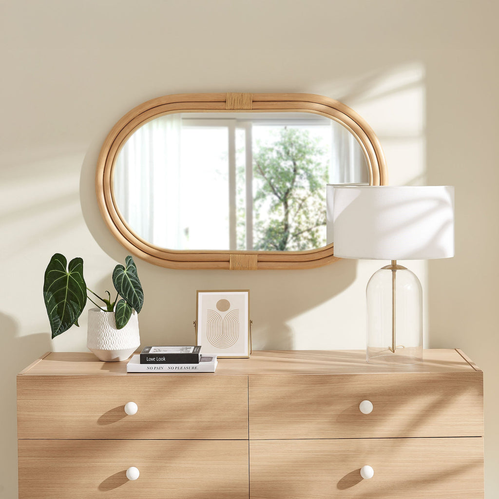 Corsica Oval Rattan Wall Mirror by Modway