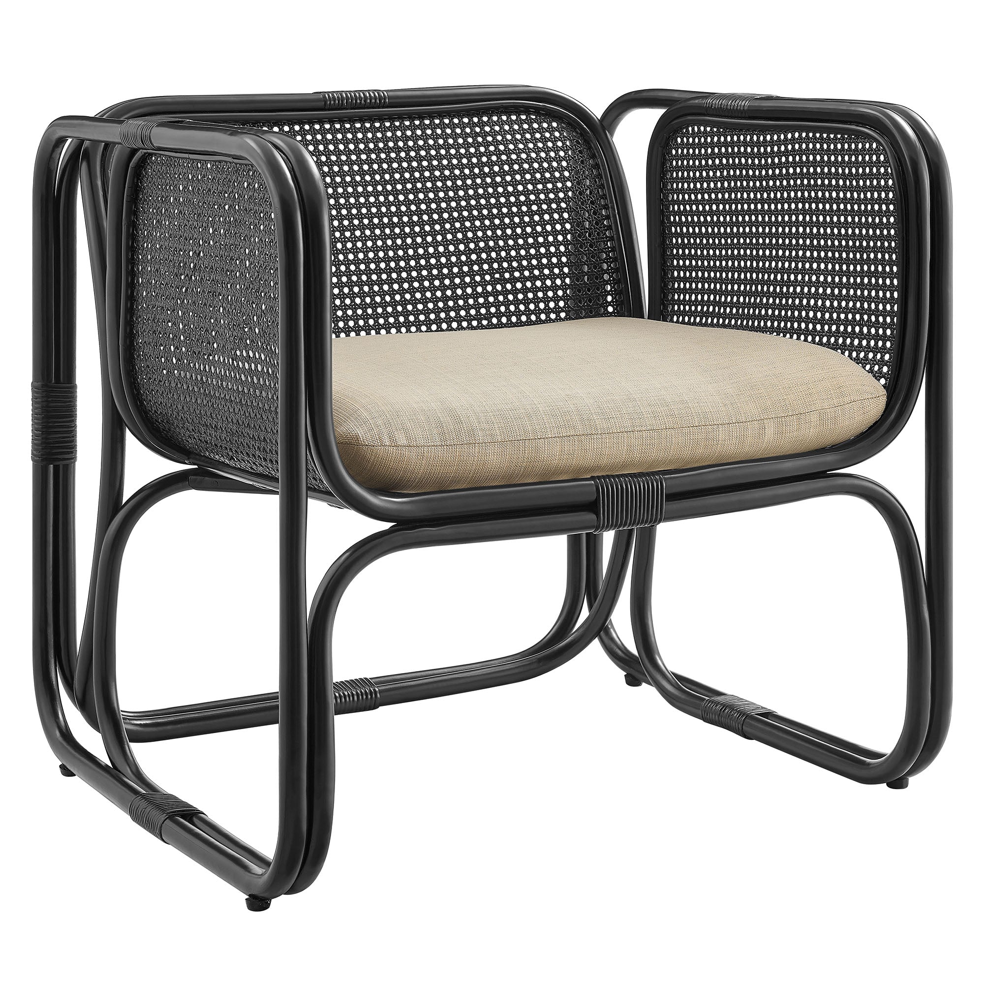 Ellis Natural Rattan Accent Armchair by Modway