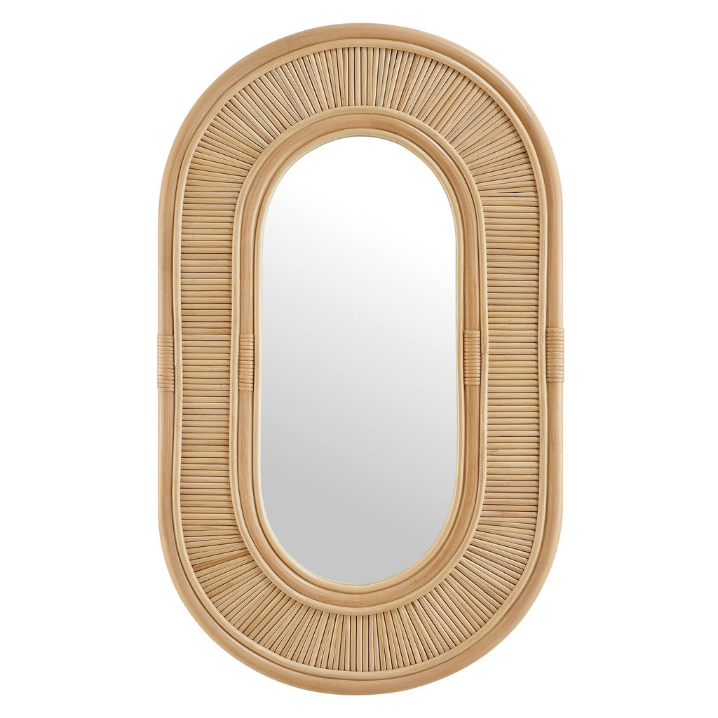 Sovana Oval Rattan Wall Mirror by Modway