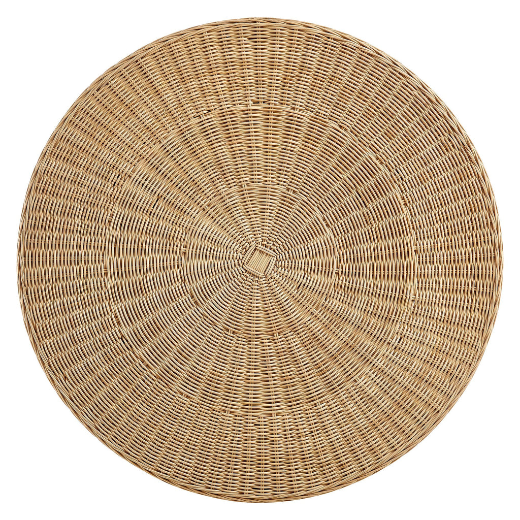 Ainsley 32 Inch Round Natural Rattan Coffee Table