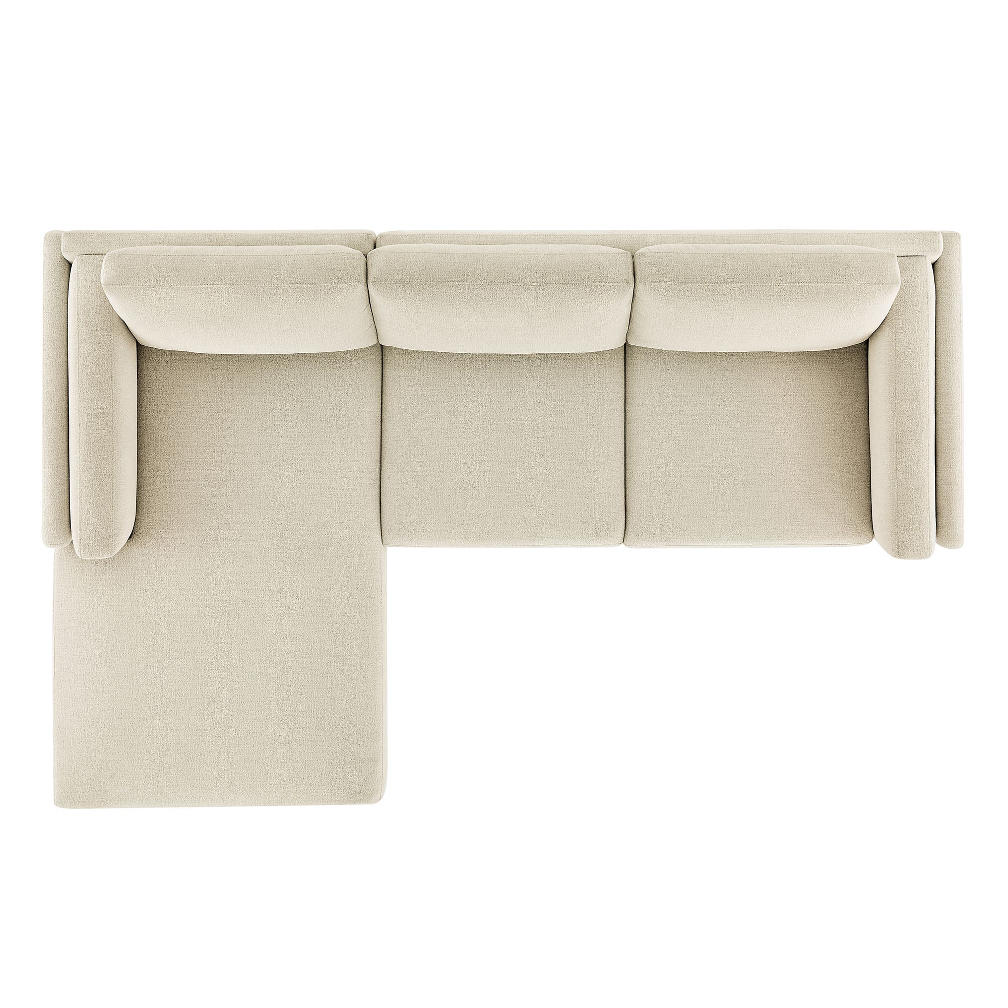 Roscoe Left-Facing Fabric Sectional Sofa with Chaise by Modway