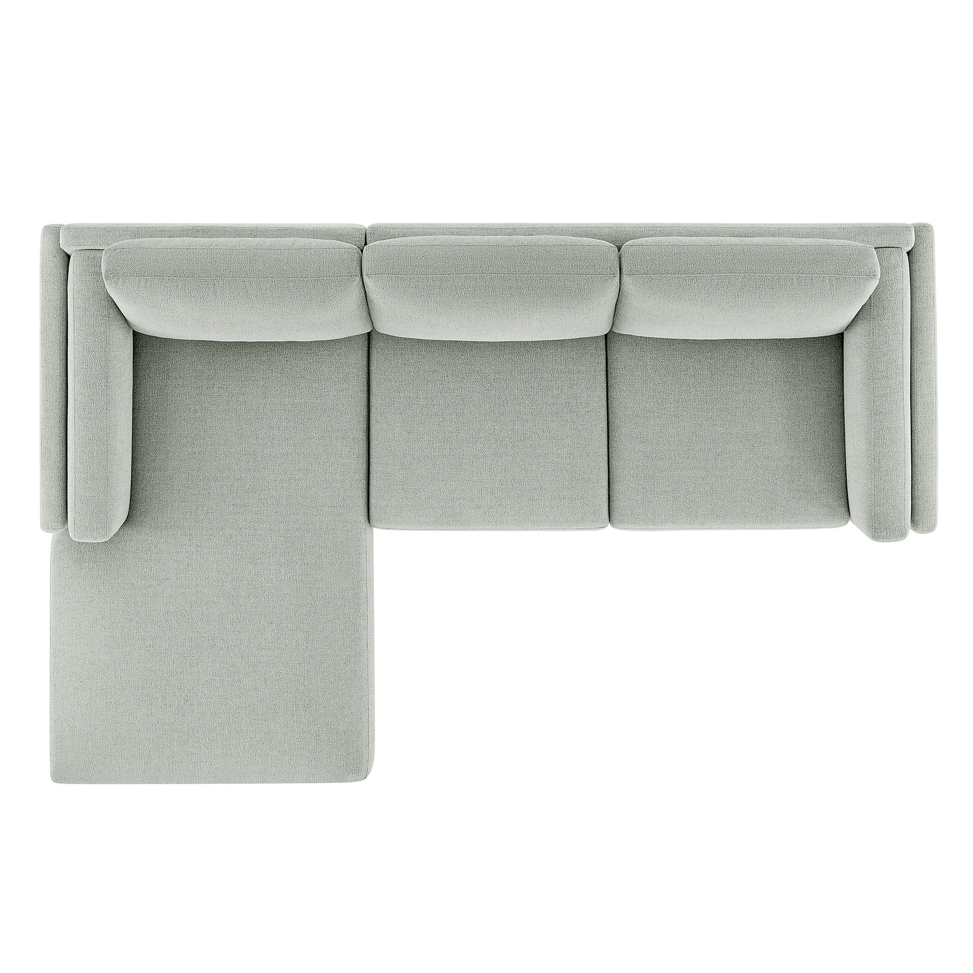 Roscoe Left-Facing Fabric Sectional Sofa with Chaise by Modway