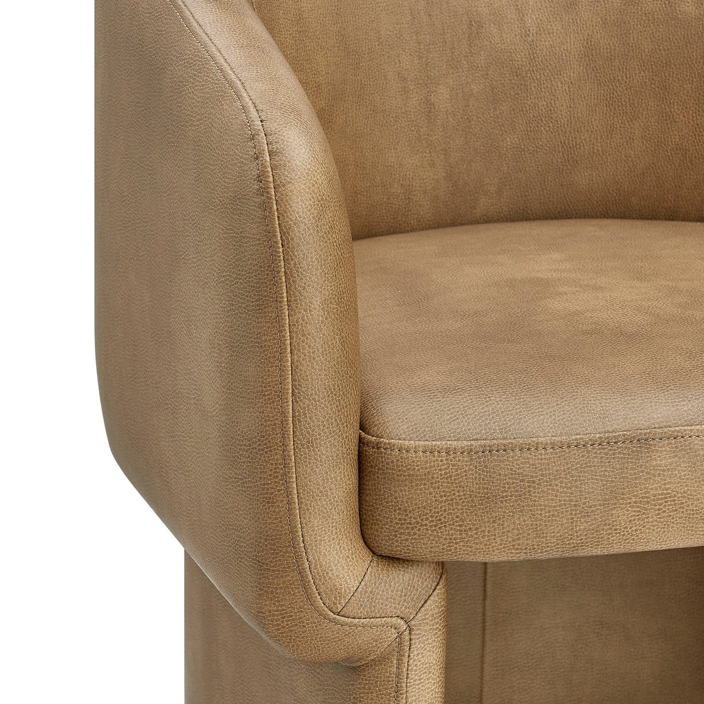 Verity Barrel Back Vegan Leather Dining Chair by Modway