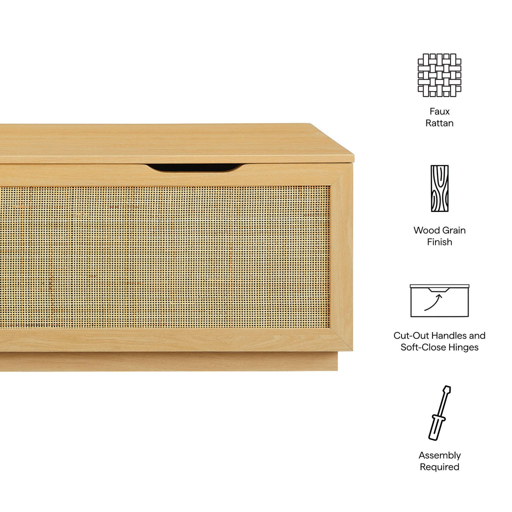 Soma 47" Rattan Storage Bench by Modway