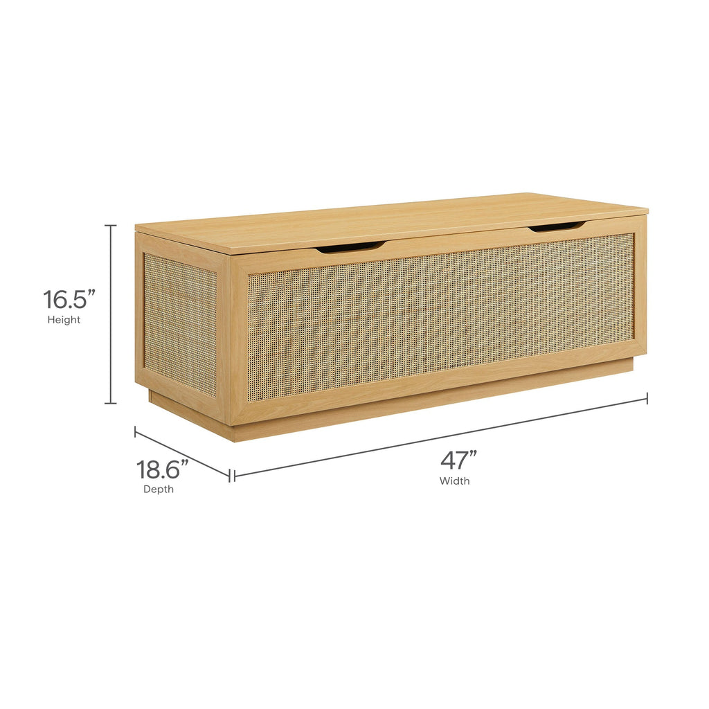 Soma 47" Rattan Storage Bench by Modway