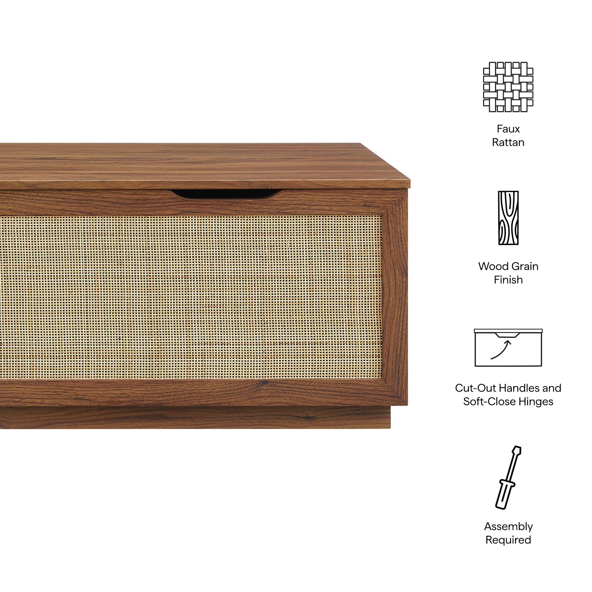 Soma 47" Rattan Storage Bench by Modway