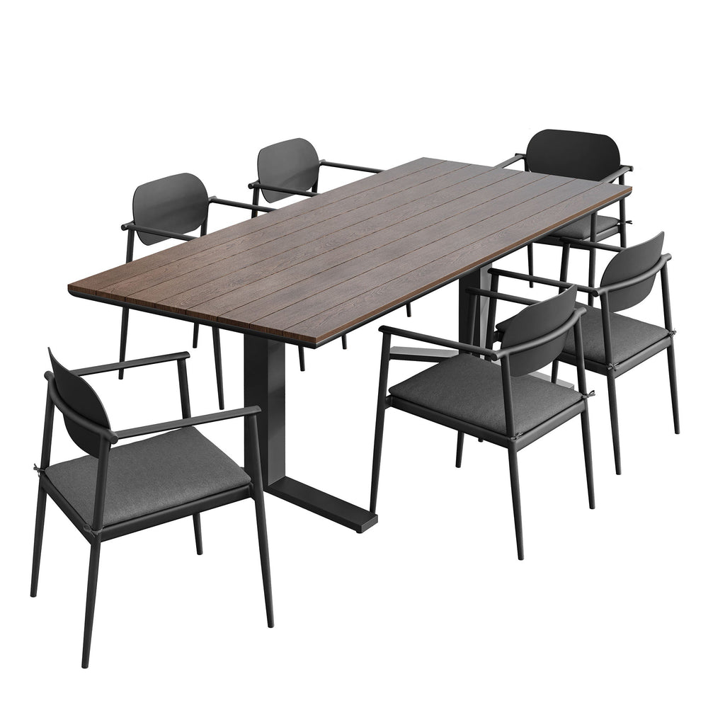 Aeris 7-Piece Outdoor Patio Aluminum Dining Set by Modway