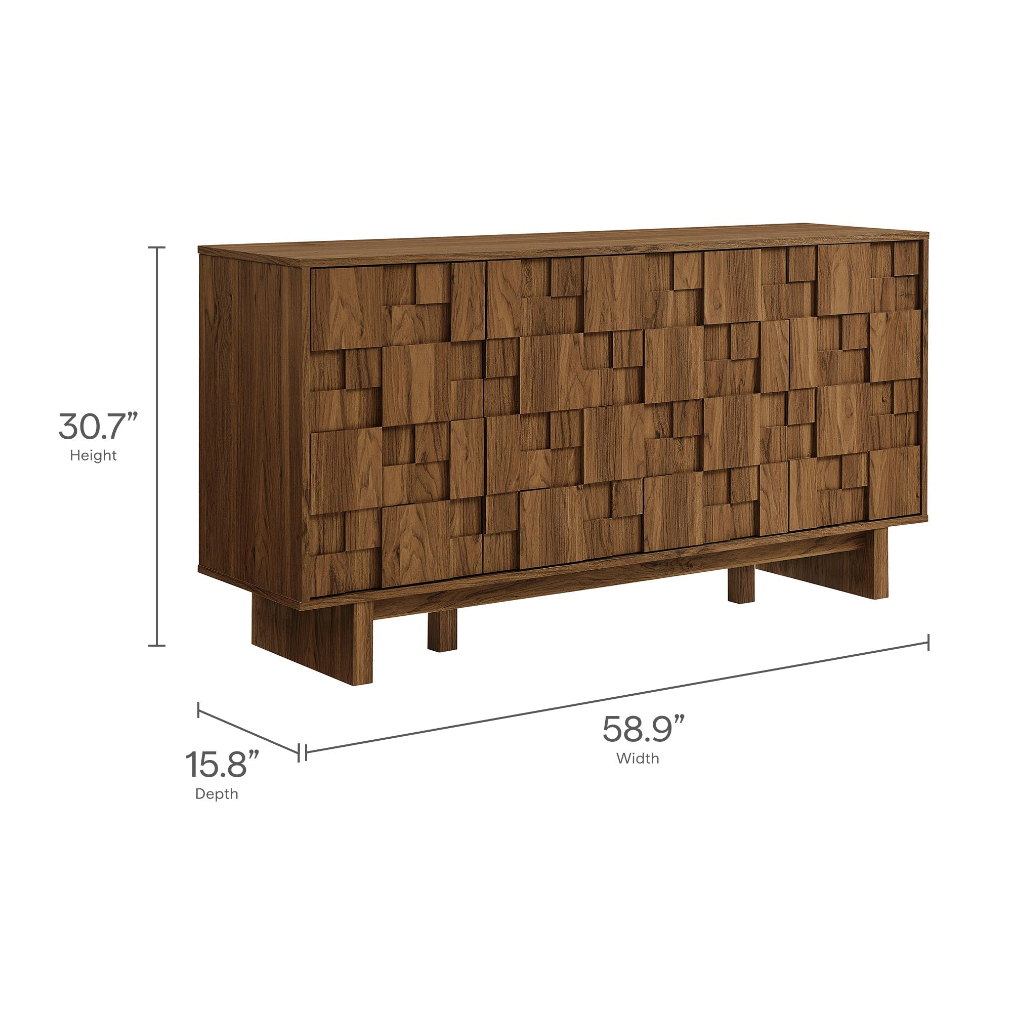 Owen 59 Inch 4 Door Geometric Sideboard by Modway